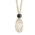 Adjustable Crystal Holder Necklace | Woven Mesh Net Stone Cage