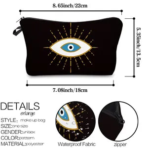 Evil Eye Tarot & Ritual Pouch | Zippered Spiritual Supply Bag