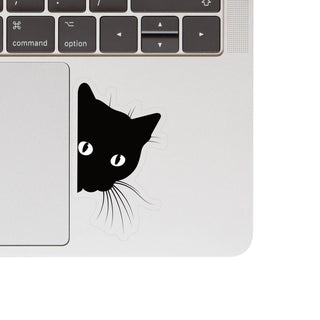 Peeking Black Cat Clear Vinyl Sticker
