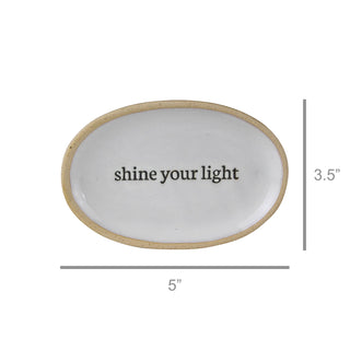Shine Your Light Ceramic Affirmation Tray