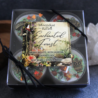 Moondust and Raven Ritual Tea Light Candle Set