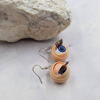 Creepy Doll Eyeball Earrings | Gothic Novelty Dangles