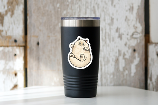 Roly-Poly Kitty Vinyl Sticker