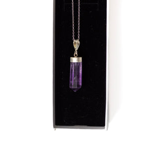 Amethyst Pendant | Polished Point w. Sterling Silver Chain