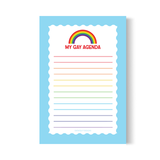 My Gay Agenda Rainbow Notepad for Lists, Notes &amp; Daily Planning