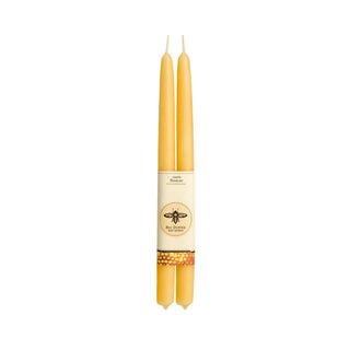 Hand-Dipped Beeswax Taper Candles