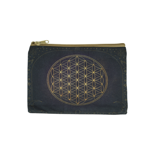 The Flower of Life Ritual Tool Bag | Zippered Tarot & Crystal Pouch