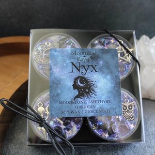 Moondust and Raven Ritual Tea Light Candle Set