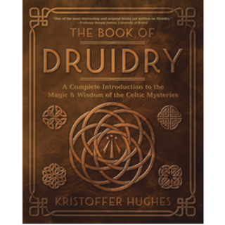 Cover of The Book of Druidry is brown with celtic symbols