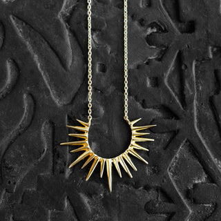 Kiranon Sunburst Necklace | Gold-Plated Brass