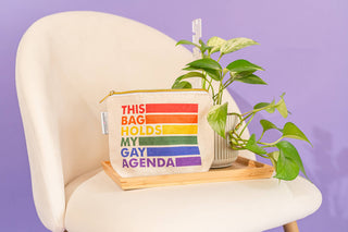 My Gay Agenda Canvas Zipper Pouch for Pride Essentials & Everyday Carry