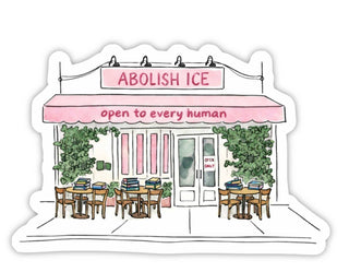 Abolish ICE Bookstore Vinyl Sticker for Advocacy and Human Rights