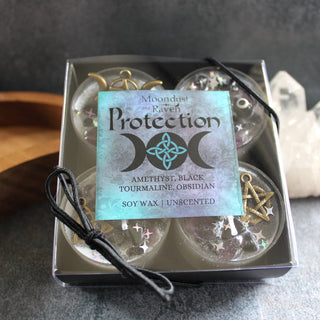 Moondust and Raven Ritual Tea Light Candle Set