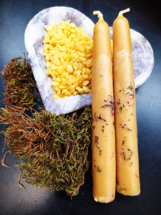 Love Dressed Beeswax Intention Candles for Romance, Self-Love, and Connection