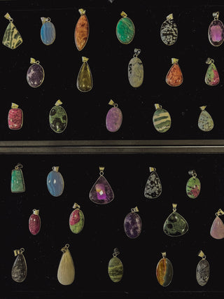 Sterling Silver Crystal Cab Pendant