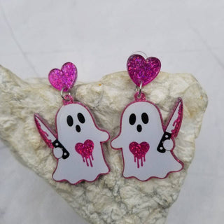 Ghouls Who Slay Together Stay Together Earrings | Killer Ghost Dangles