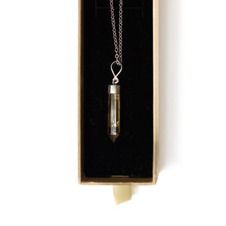 Citrine Pendant | Polished Point w. Sterling Silver Chain
