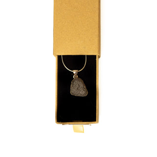 Colombian Tektite Pendant with Sterling Silver Chain