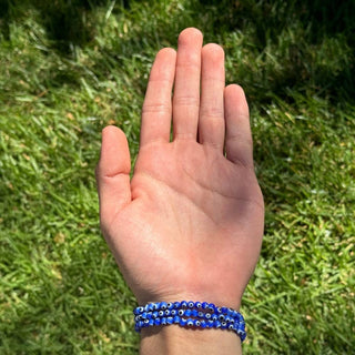 Dark Blue Evil Eye Bracelet | 4mm