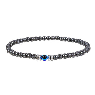 Hematite with Evil Eye Bracelet