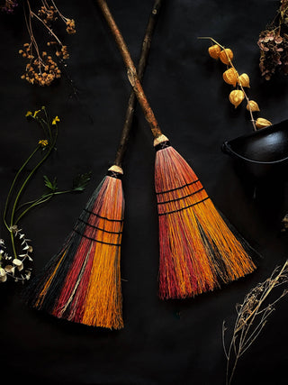 "Big Boss Witch Broom" | Kitchen Sweeper for Energy Cleansing and Ritual Use