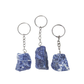 Raw Sodalite Crystal Keychain | Brazil Stone