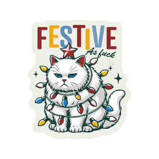 Festive AF Cat Sticker