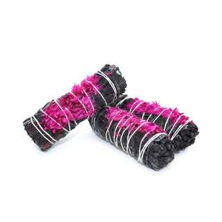 Black Blossom Floral White Sage Smoke Cleansing Bundle | 4 in.