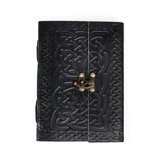 Celtic Knot Embossed Leather Journal | Handmade Paper