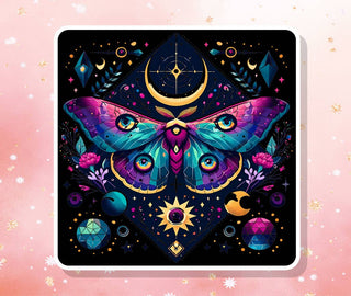 Celestial Moth Vinyl Sticker