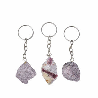 Lepidolite Crystal Keychain | Raw Stone