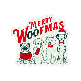 Merry Woofmas Dog Sticker