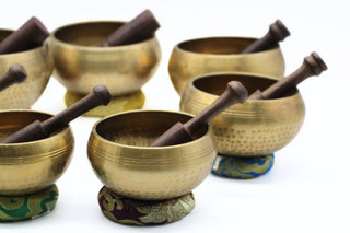 Hand-Hammered Himalayan Singing Bowl Set | 7-Piece Sound Healing Set