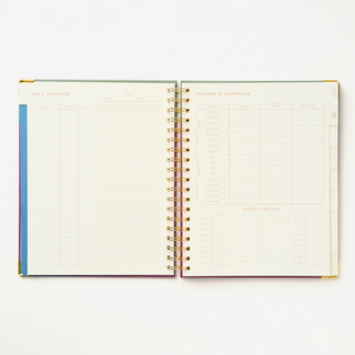2027 Sneaky Cat Bookshelf 17-Month Large Spiral Planner