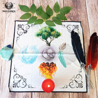 Elemental Altar Cloth for Earth, Air, Fire, Water & Spirit