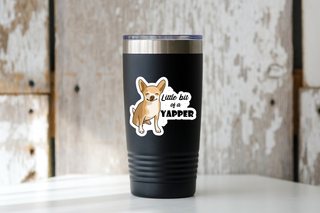 Little Bit of a Yapper Chihuahua Vinyl Sticker