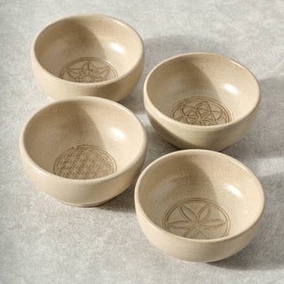 Sacred Geometry Dipping Bowl | Speckled Ceramic
