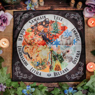 Wheel of the Year Altar Cloth for Sabbat & Seasonal Rituals