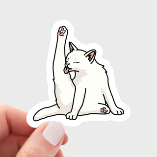 Yoga Cat Vinyl Sticker