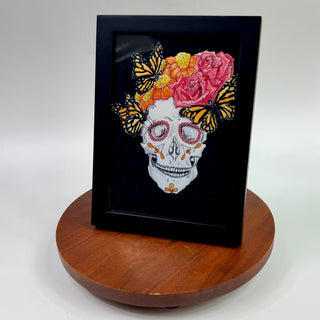 Hand-Drawn Framed Calaveras Print (5x7)