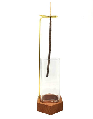 Upside Down Incense Holder with Glass Ash Catcher