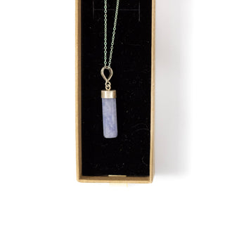 Hackmanite Pendant | Polished Barrel w. Sterling Silver Chain