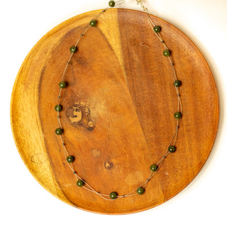 Beaded Jade Wire Necklace