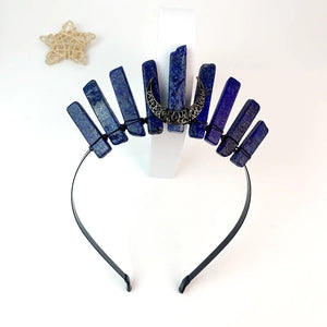 Natural Crystal Crown | Triple Moon Headband