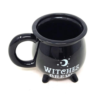 Witches Brew Cauldron Mug | Black Ceramic Witchy Mug
