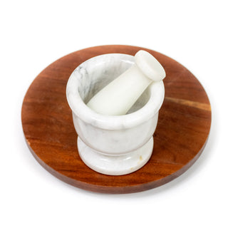 White Marble Mortar & Pestle
