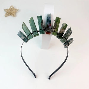 Natural Crystal Crown | Triple Moon Headband