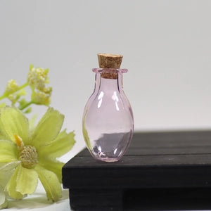 Oval Glass Wishing Bottle with Cork Stopper