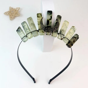 Natural Crystal Crown | Triple Moon Headband