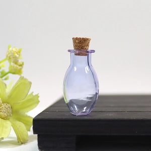 Oval Glass Wishing Bottle with Cork Stopper